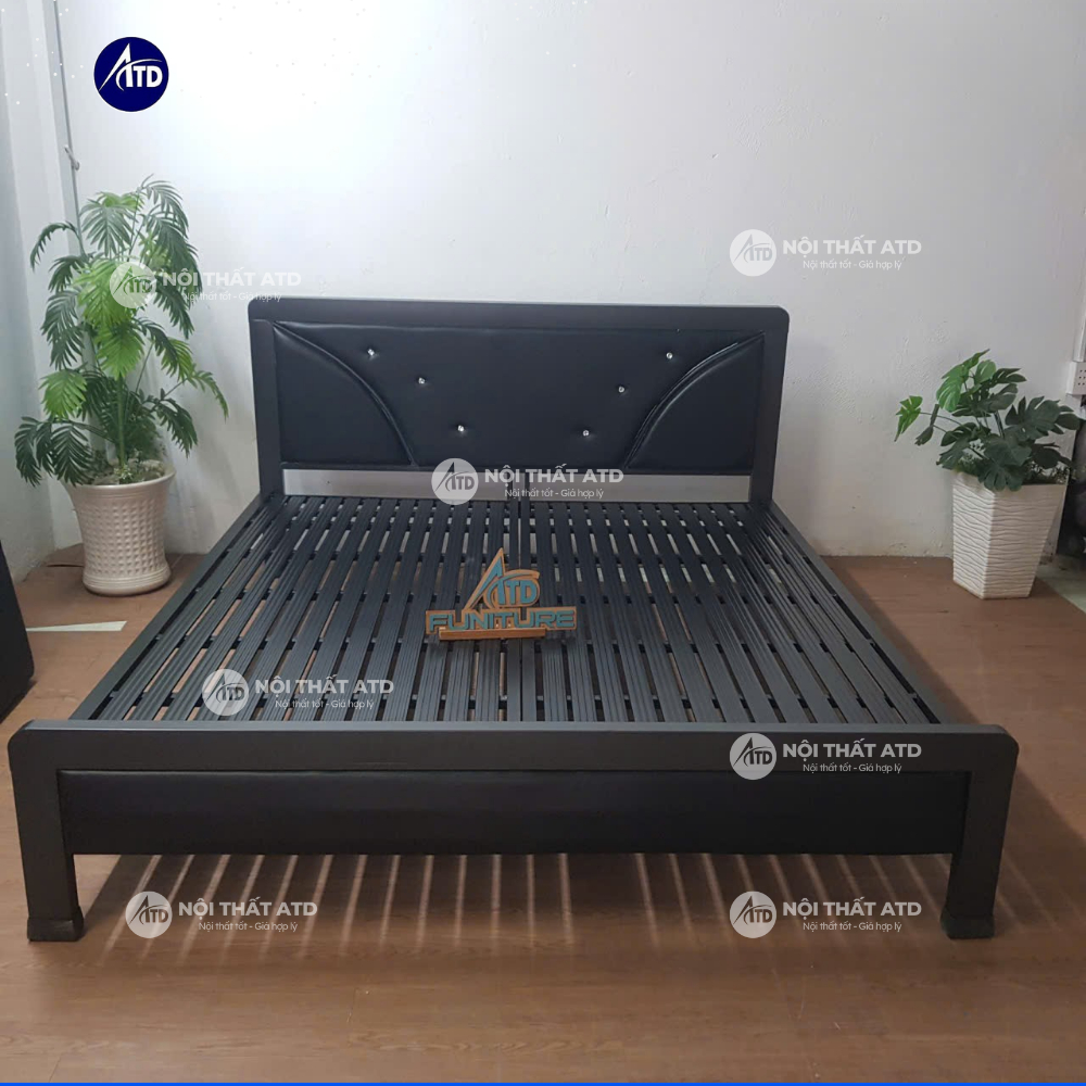 Giường Sắt Khung Vuông 4x8 Cao Cấp Mẫu Mới Đẹp - Giường Ngủ Sắt 1m8x2m