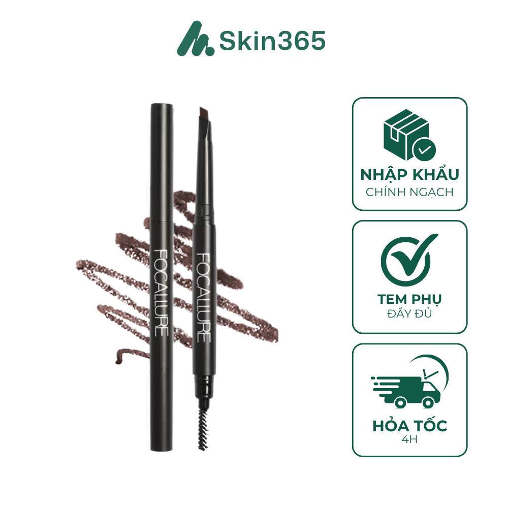 Chì Kẻ Mày Focallure Auto Brow Pen FA18 Hai Đầu 0.25g Chống Thấm Nước