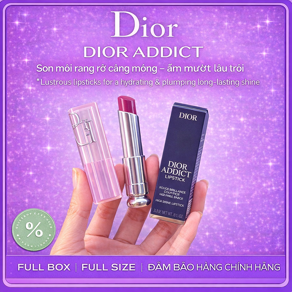 【Chính Hãng】Son Dưỡng 𝔻𝕚𝕠𝕣 𝐀𝐝𝐝𝐢𝐜𝐭 𝐋𝐢𝐩 𝐆𝐥𝐨𝐰 Full Box / Full Size Mẫu Nới 2025