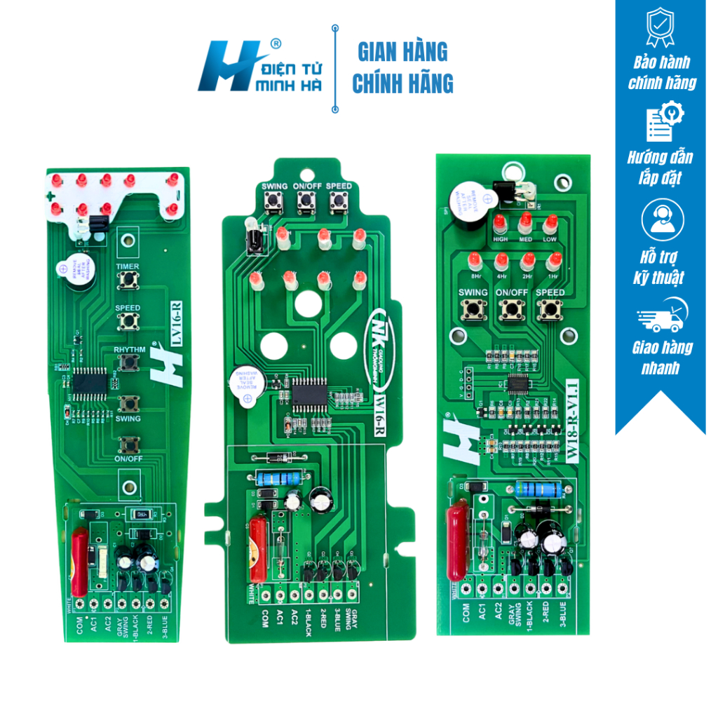 Bo Mạch Quạt Mitsubishi LV16-R, W16-R,RV - Bo Mạch Thay Thế Quạt Cây, Quạt Treo Mitsubishi Loại Tốt