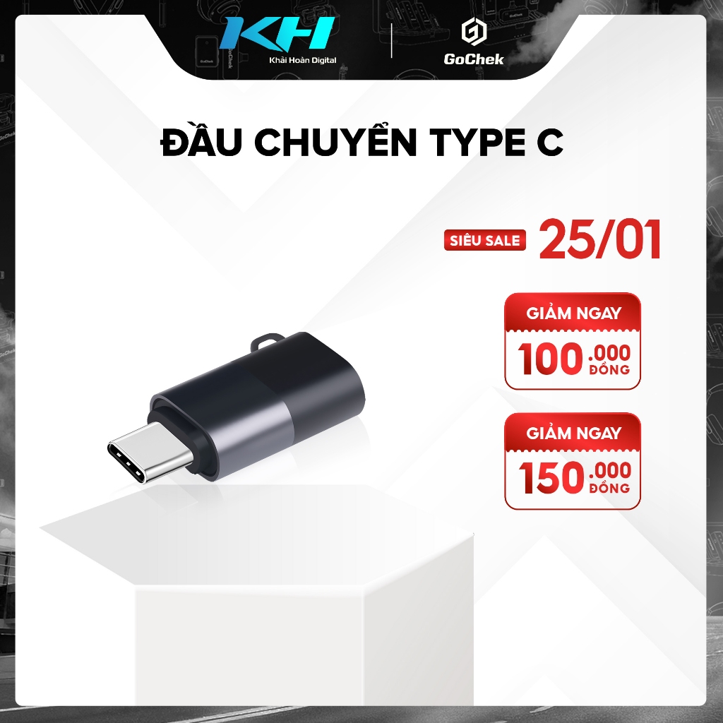 Đầu Chuyển Đổi lP Sang Type C GoChek – Thiết Kế Nhỏ Gọn, Chỉ Dùng Cho Mic GoChek-LKDC4