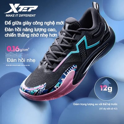 XTEP Light Attack 5 Giày bóng rổ hậu vệ, giày thể thao chuyên nghiệp chống sốc, bám sàn và bền