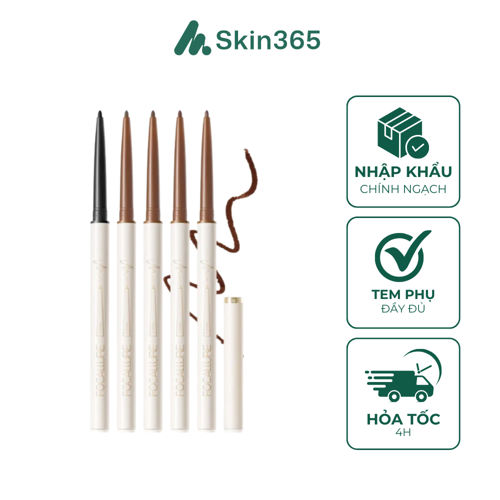 Chì Kẻ Mắt Focallure Perfectly Defined Gel Eyeliner Siêu Mảnh 0.1g