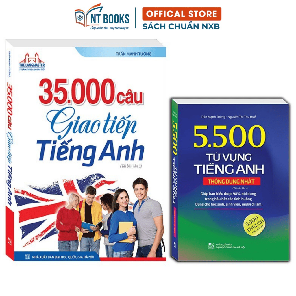 Sách - Combo 2 cuốn 35000 Câu Giao Tiếp Tiếng Anh + 5500 Từ Vựng Tiếng Anh Thông Dụng Nhất (Bản Màu)