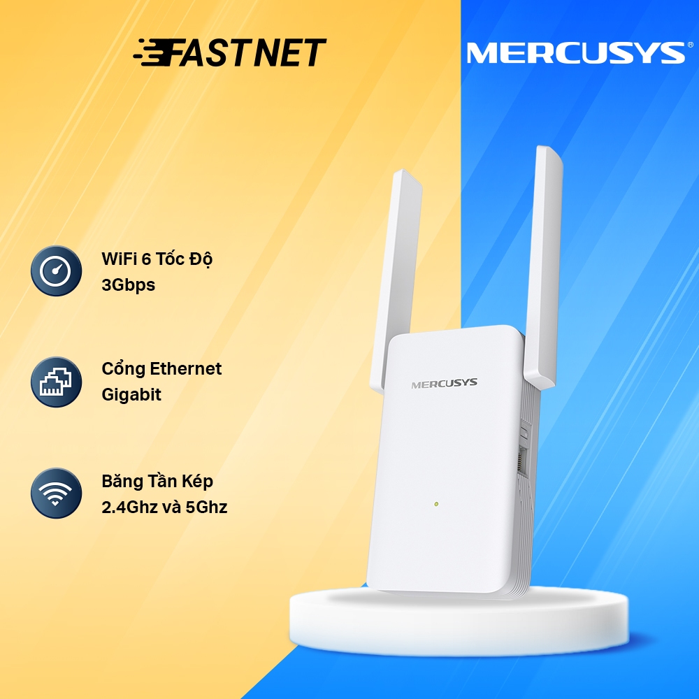 [Hỏa Tốc] Bộ mở rộng sóng Wi-Fi 6 Mercusys ME80X AX3000 |Tăng Cường Và Mở Rộng Sóng Wi-Fi
