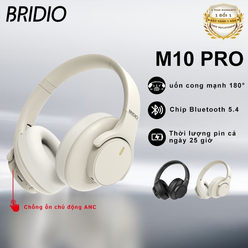 Tai Nghe Bluetooth Pro Sorf M10  ANC Khử Ồn Loa 40mm Bass Sâu Pin Trâu 40h Đàm Thoại Rõ Nét Bluetoot