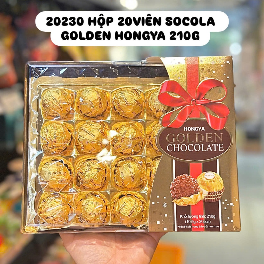 Socola Hongya Golden Chocolate Hộp 20 viên 210gam