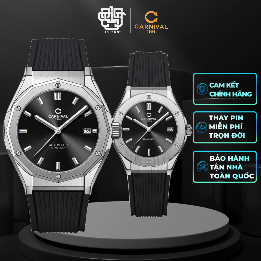 Đồng Hồ Cặp Carnival 8168G-VT-DCS-D & 8168L-VT-DCS-D Hàng Chính Hãng