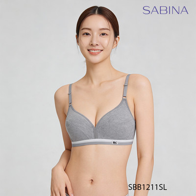[SALE XẢ HÀNG] Áo Lót Thể Thao Viền Sọc Xám Trắng Thời Trang Basic Sport By Sabina SBB1211