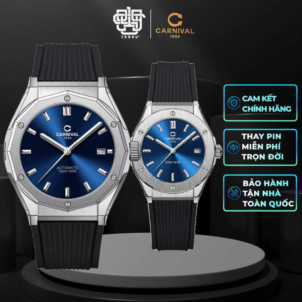 Đồng Hồ Cặp Carnival 8168G-VT-DCS-X & 8168L-VT-DCS-X Hàng Chính Hãng