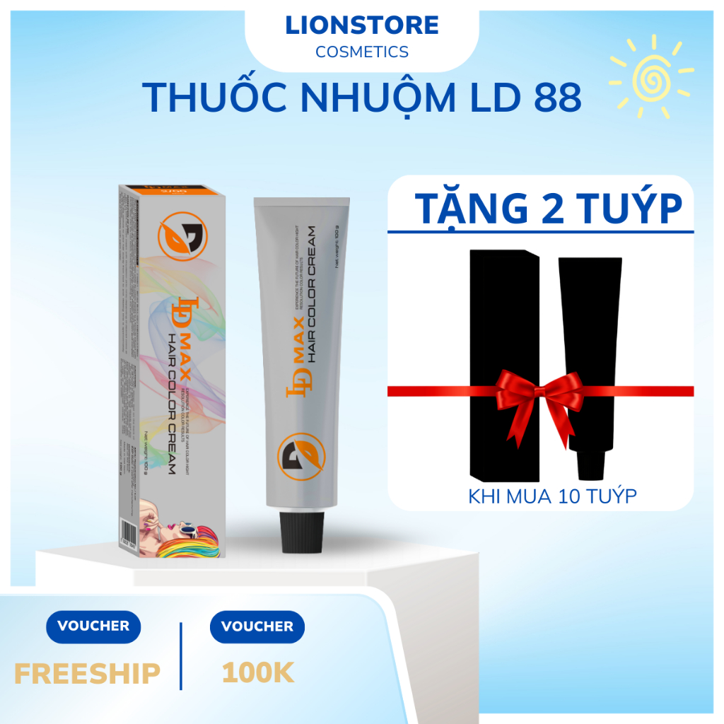 Thuốc nhuộm tóc LD88 100ml KHÔNG KÈM OXY Sỉ dành cho SALON