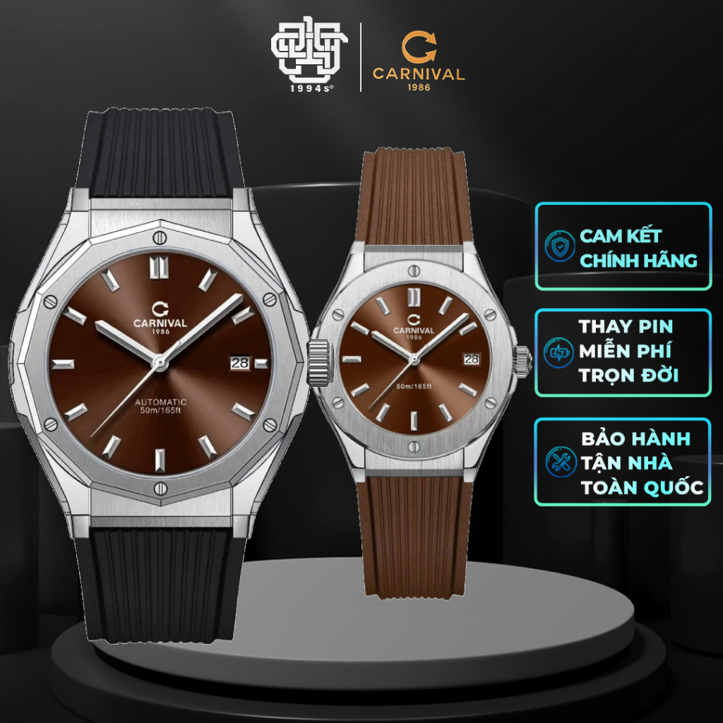 Đồng Hồ Cặp Carnival 8168G-VT-DCS-N & 8168L-VT-DCS-N Hàng Chính Hãng