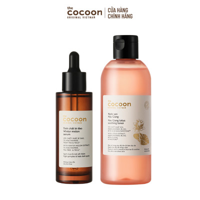 [MUA 2 GIẢM 45%] Combo Tinh chất bí đao N7 70ml + Nước sen Hậu Giang Cocoon 310ml