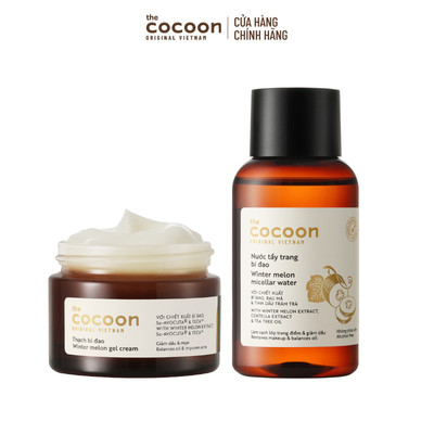 [MUA 2 GIẢM 40%] Combo Thạch bí đao 30ml + Nước tẩy trang bí đao Cocoon 140ml