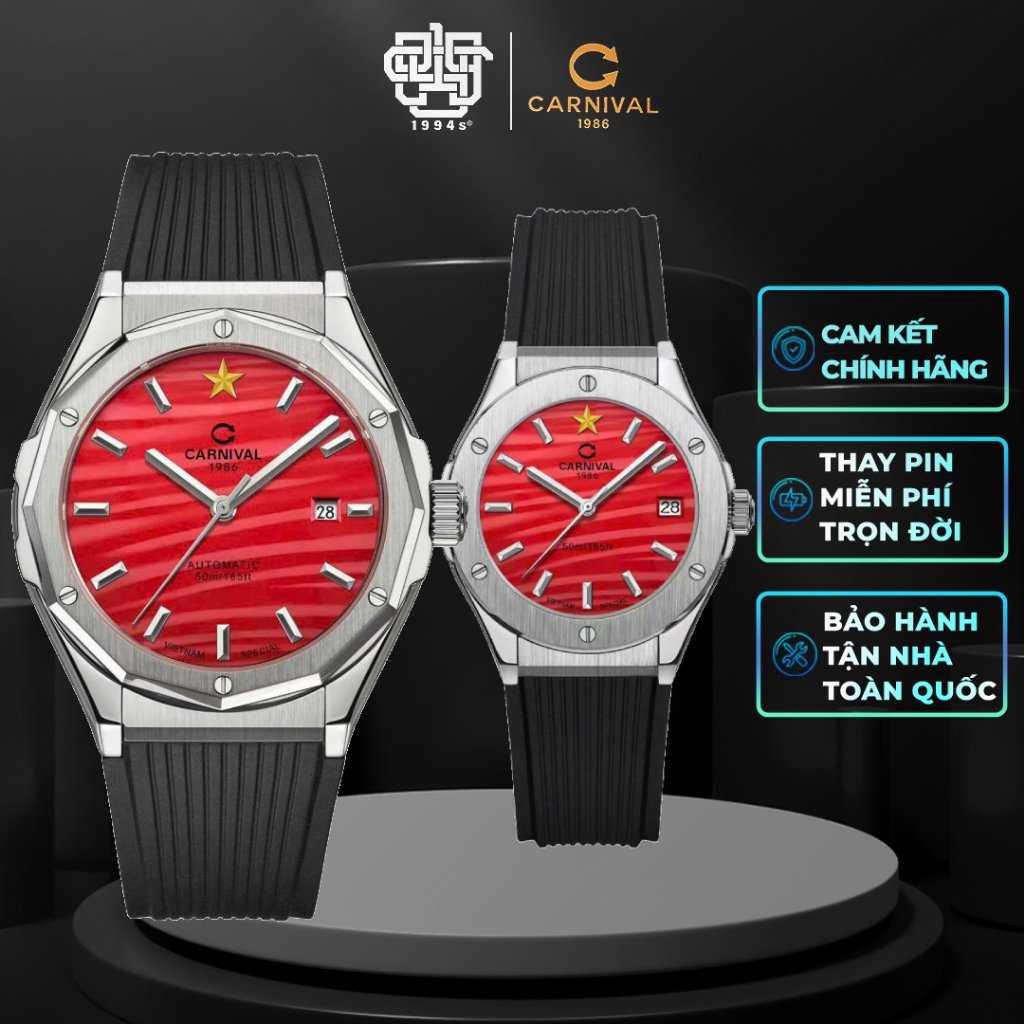 Đồng Hồ Cặp Carnival 8168G-VT-DCS-VN & 8168L-VT-DCS-VN Hàng Chính Hãng