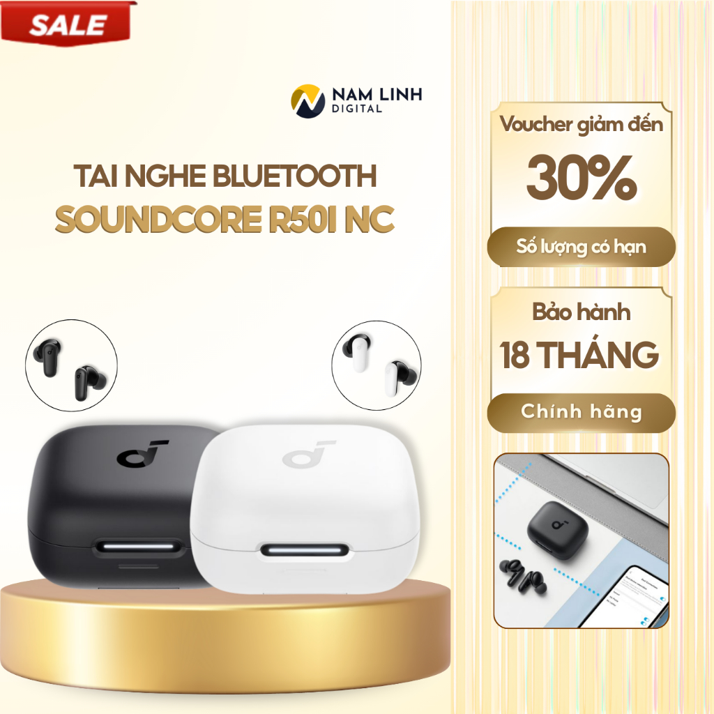 Tai nghe bluetooth soundcore R50i NC - Chống ồn vượt trội ANC, kháng nước và bụi chuẩn IP54