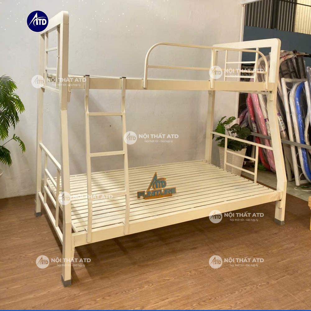 Giường Sắt 2 Tầng Sắt Hộp Vuông 4x8