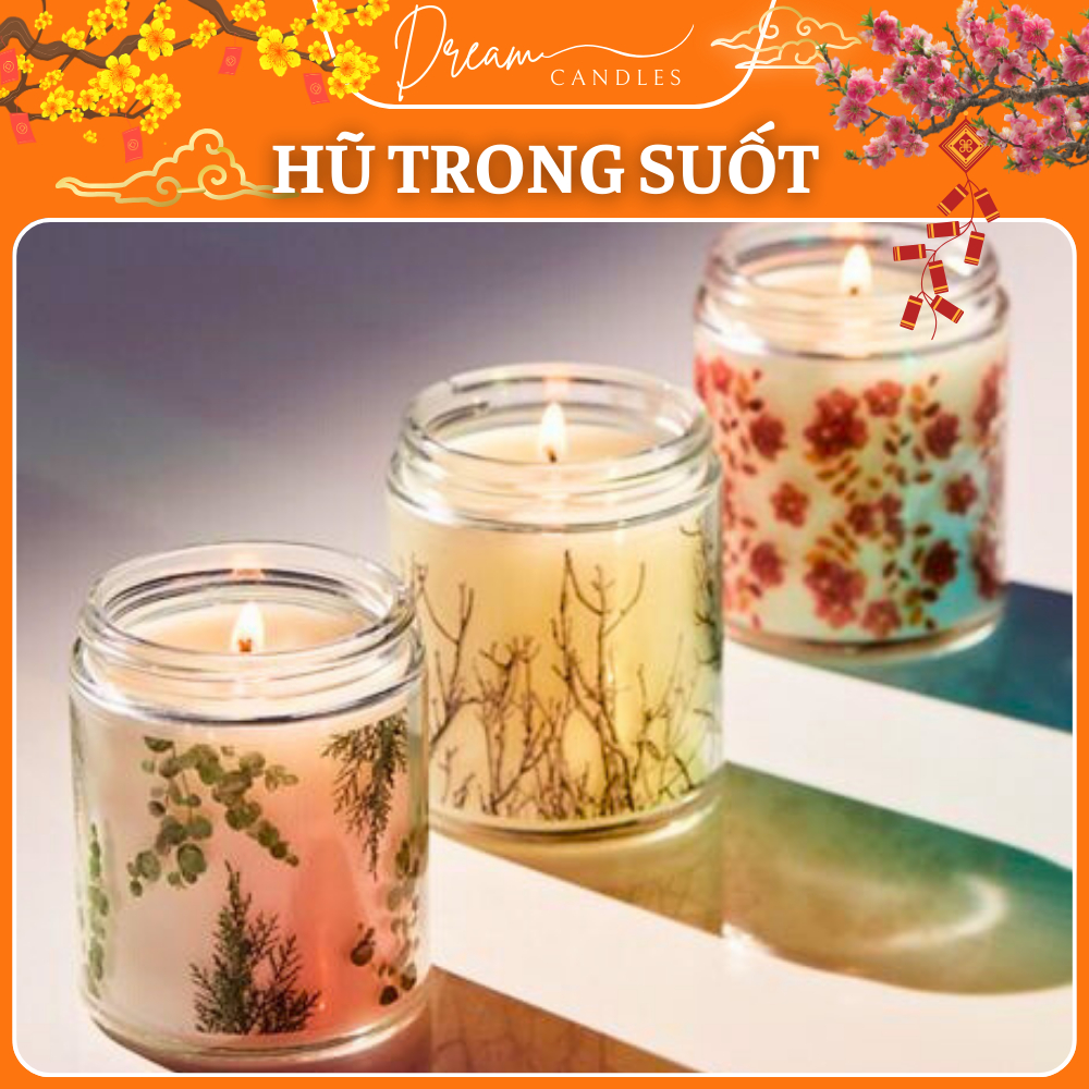 Hũ Thủy Tinh Trong 60/120/250ml Có Nắp – Hũ Đựng Nến Handmade, Ly Làm Nến Quà Tặng | Dream Candles