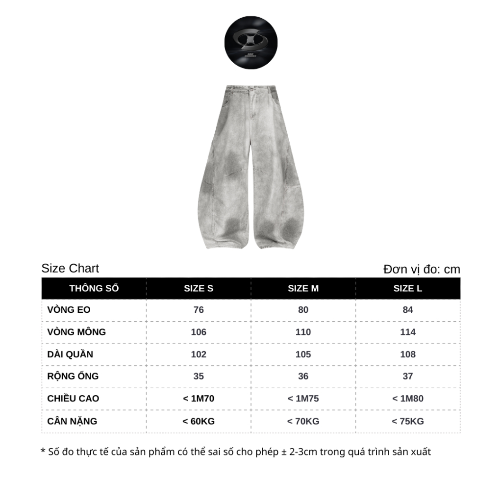 Bad Choices | Quần Wide-leg Jeans form Balloon ống rộng | BigBuy360 - bigbuy360.vn