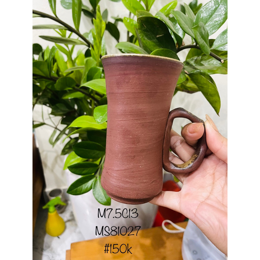 Ly, cốc mộc / bizen gốm Nhật