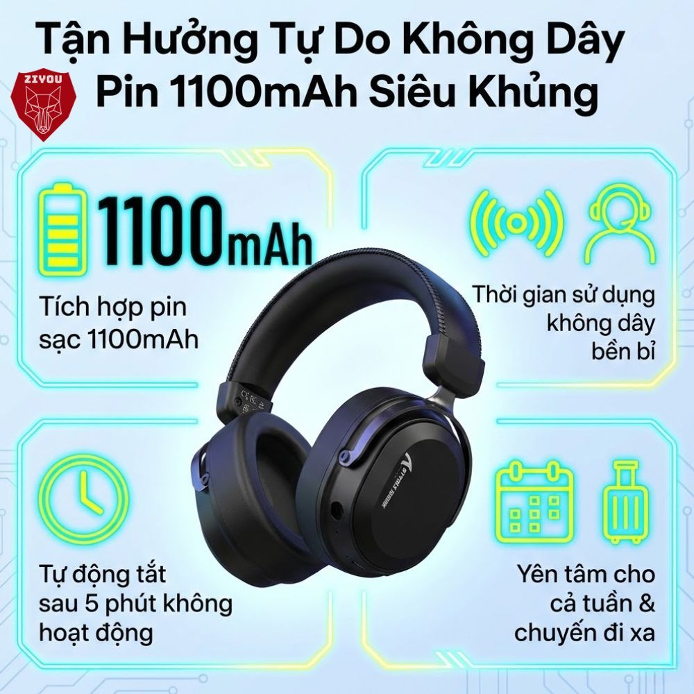 Tai Nghe Không Dây Gaming Attack Shark L30 Pro Receiver Kép, Âm Thanh Vòm 7.1, Độ Trễ 20ms, App Web | BigBuy360 - bigbuy360.vn