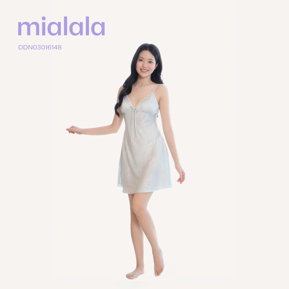 Mialala Váy Ngủ 2 Dây 6148 Chất Liệu Lụa Mềm Mịn Có Mút Ngực Màu Xanh Min Thiết Kế Form Ôm Vừa | BigBuy360 - bigbuy360.vn