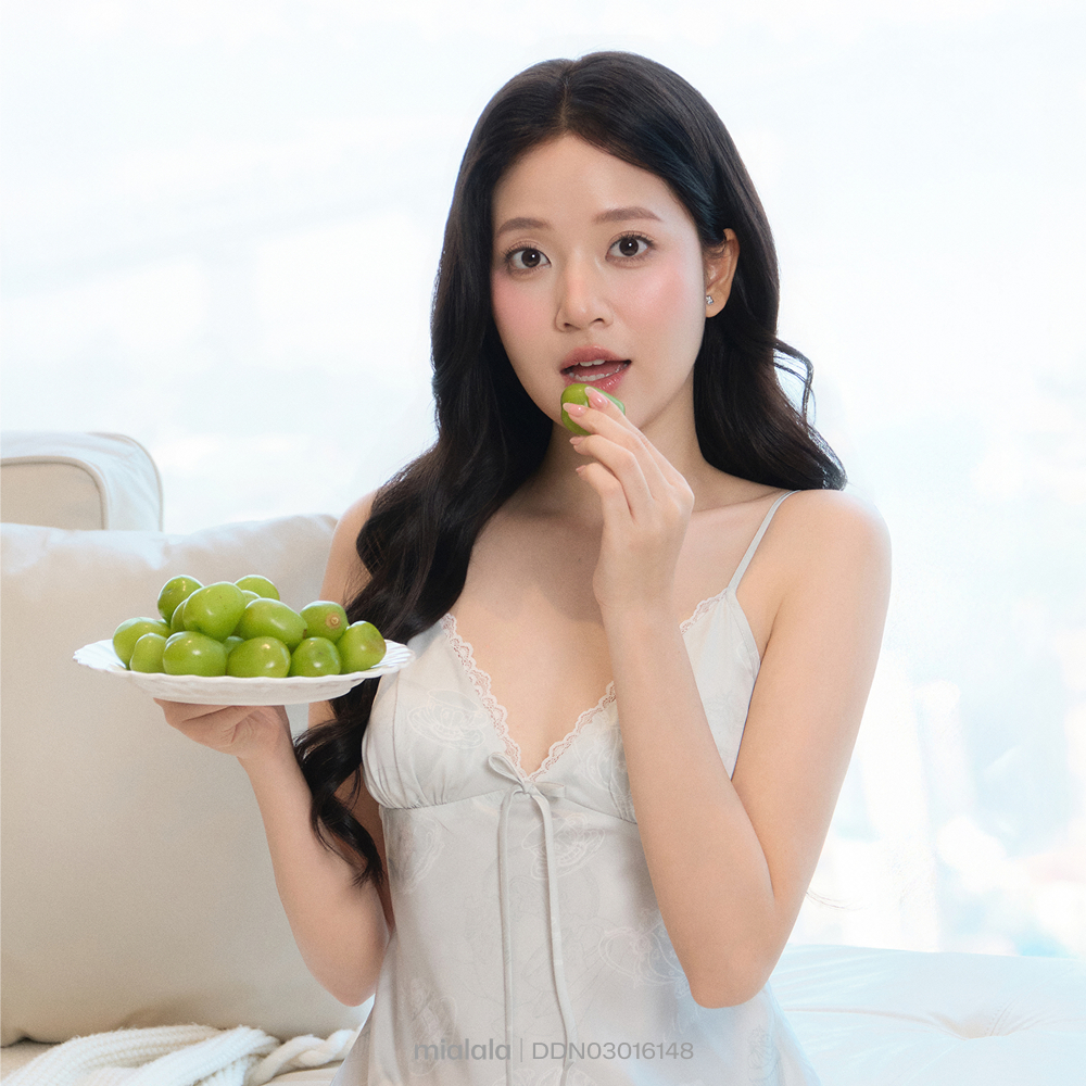 Mialala Váy Ngủ 2 Dây 6148 Chất Liệu Lụa Mềm Mịn Có Mút Ngực Màu Xanh Min Thiết Kế Form Ôm Vừa | BigBuy360 - bigbuy360.vn