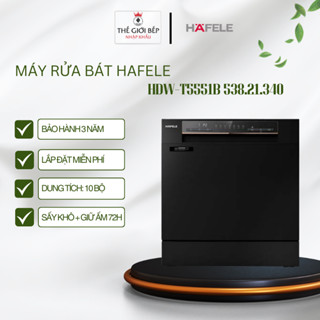 Máy Rửa Chén Bát Hafele HDW-T5551B 538.21.340 – Thiết Kế Độc Lập – Tiết Kiệm Nước – Vận Hành Êm Ái