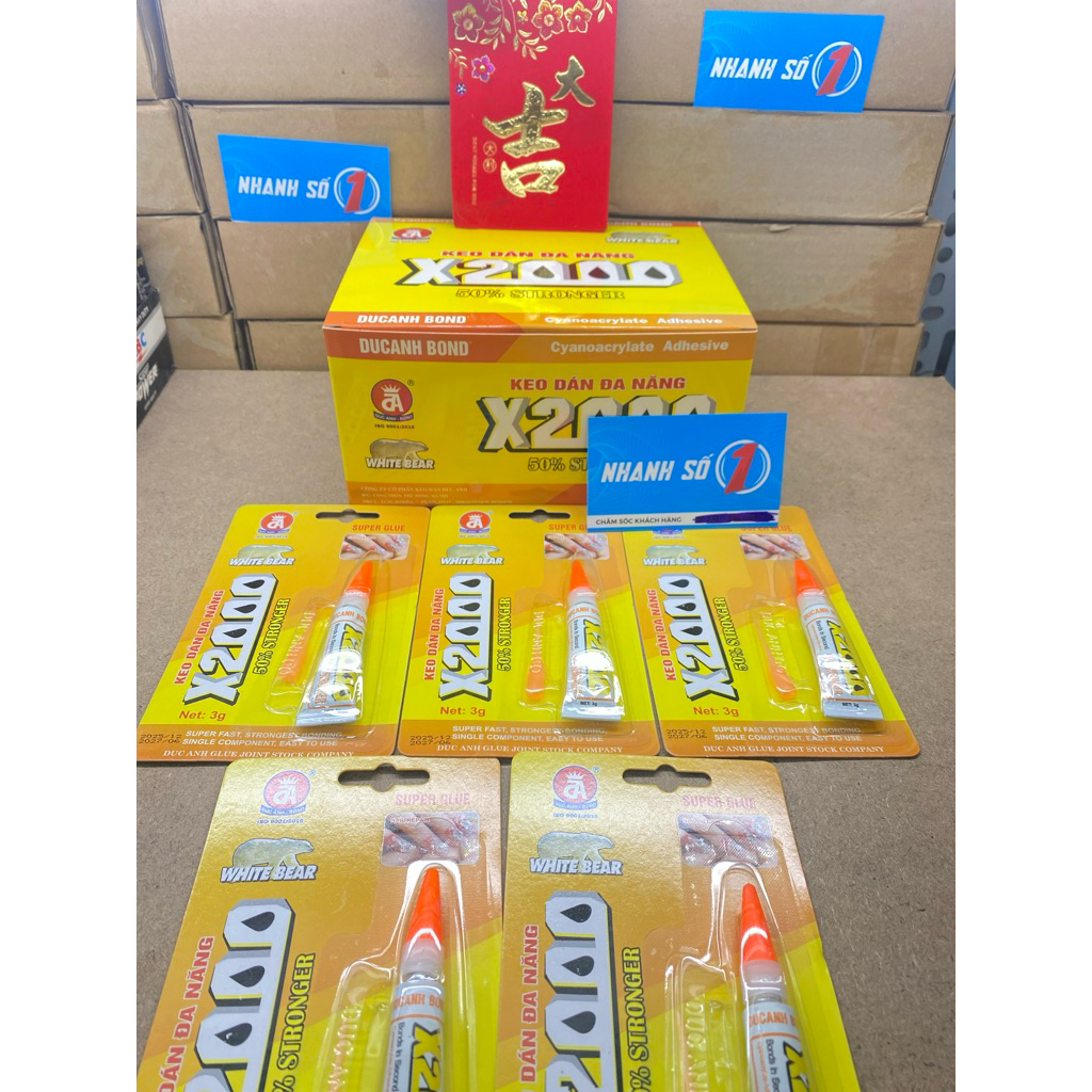 5 Vỉ Keo Đa Năng Đức Anh X2000 Siêu Dính Hàng Chính Hãng