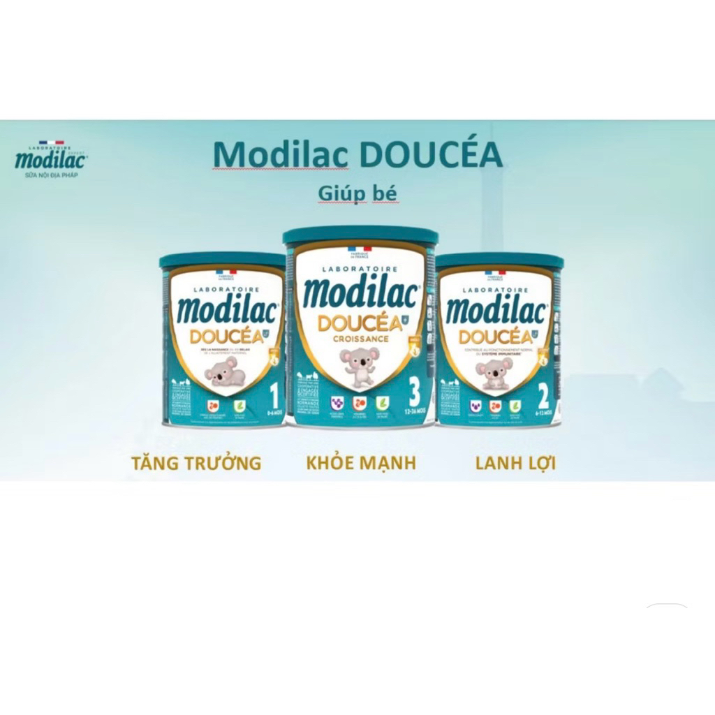Date 2026 Sữa MODILAC DOUCEA Pháp Đủ Số 2 Phát Triển Toàn Diện - Lon 800g