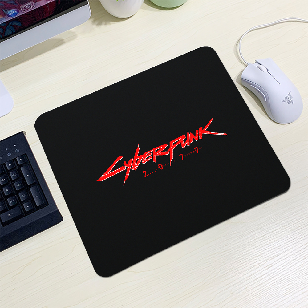 Bàn di chuột, lót chuột Logitech & Cyberpunk | 300x250x3mm - Bề mặt Speed, may bo viền