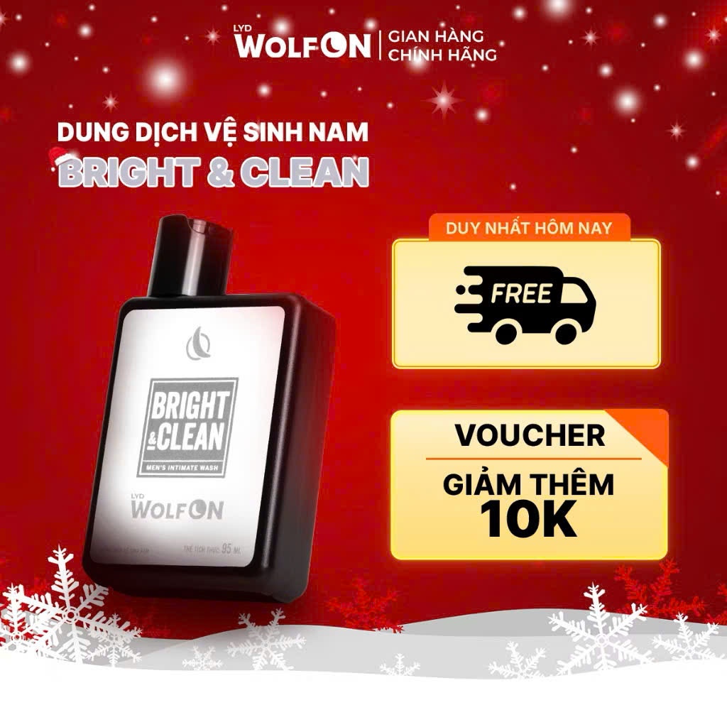 [Pass KOC 99%][Đã Mở Seal] ￼Dung Dịch Vệ Sinh Nam Giới LYD Wolf ON Bright & Clean Dưỡng Sáng Niacina