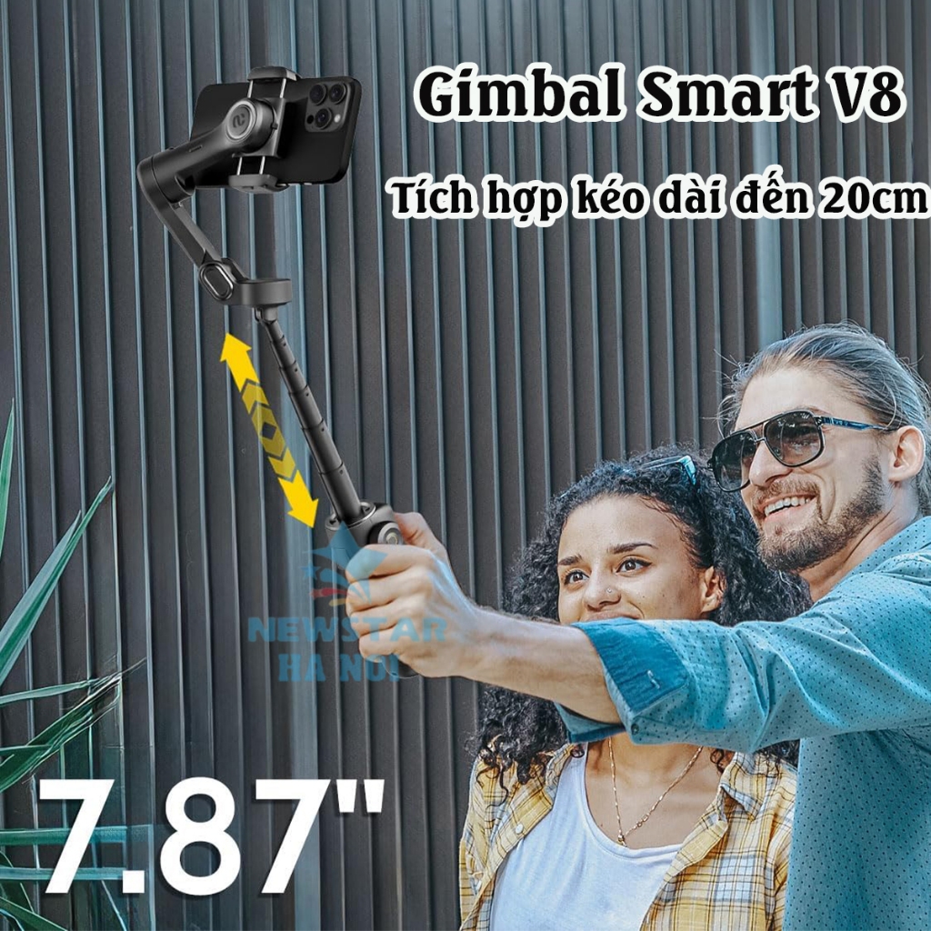 Gimbal chống rung điện thoại Smart V8 Pro, Gậy quay video chống rung - Pin 2600mAh - Tracking Ai 8.0 | BigBuy360 - bigbuy360.vn