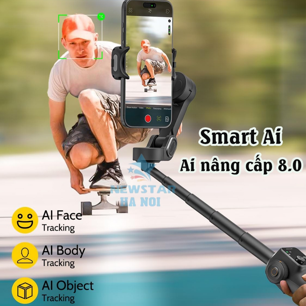 Gimbal chống rung điện thoại Smart V8 Pro, Gậy quay video chống rung - Pin 2600mAh - Tracking Ai 8.0 | BigBuy360 - bigbuy360.vn