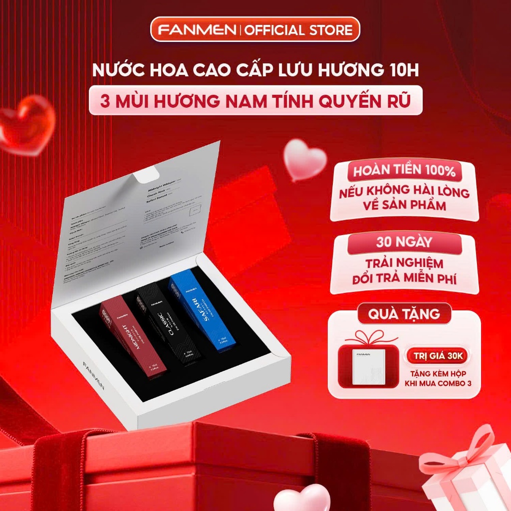 [10ml] Nước hoa nam Fanmen hương thơm nam tính quyến rũ lưu hương dài lâu Bộ sưu tập nước hoa Fanmen