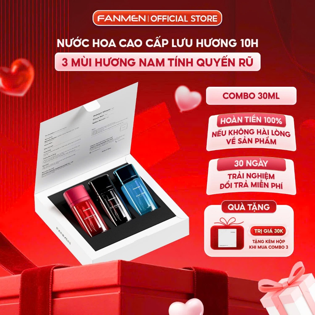 [30ml] Nước hoa nam Fanmen hương thơm nam tính quyến rũ lưu hương dài lâu Bộ sưu tập nước hoa Fanmen
