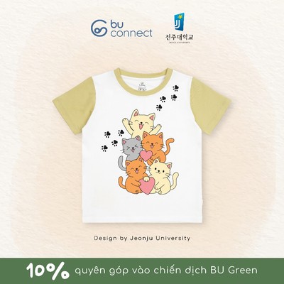 Áo ngắn tay Funny Cat Bu Connect BU Baby KBC3300FT