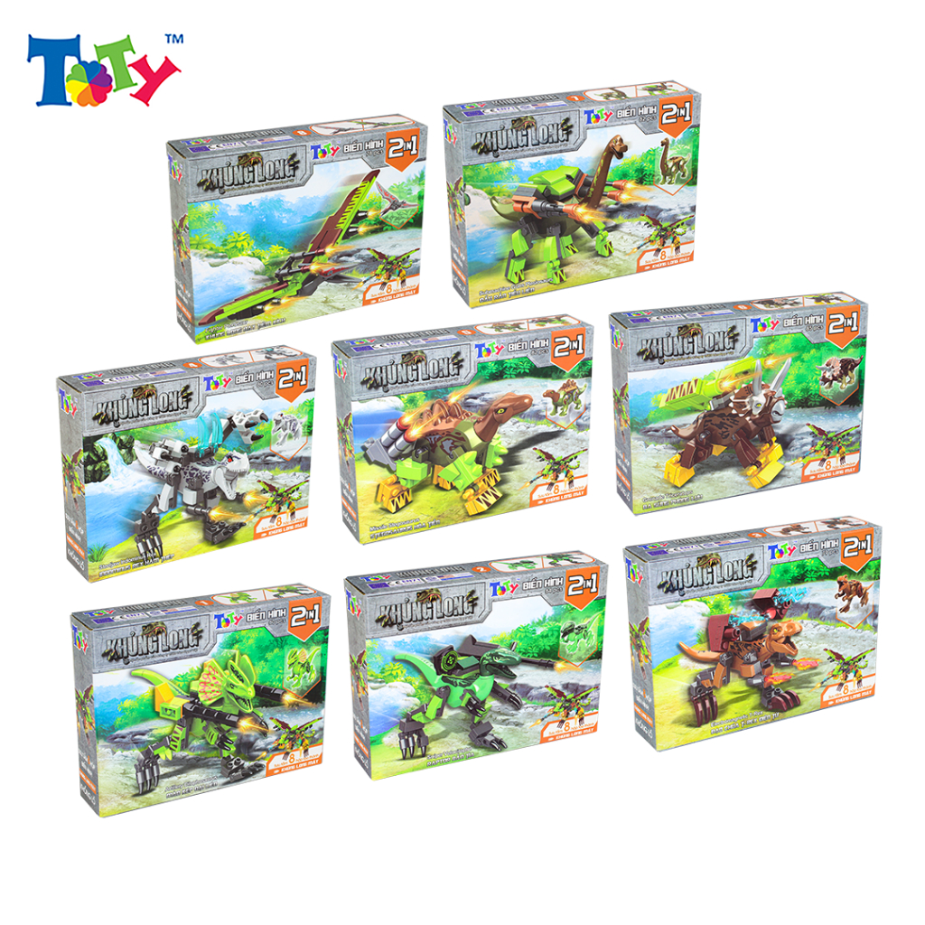 Bộ Lắp Ráp Mô Hình Khủng Long Biến Hình Toty - LF70