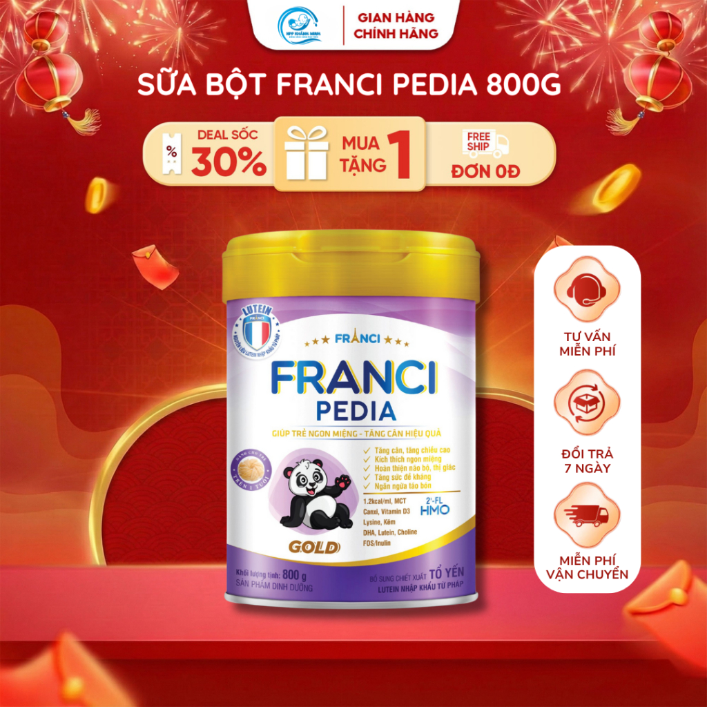 Sữa Bột Franci Pedia, Franci Grow, Franci Plus Gold Bổ Sung Dinh Dưỡng Kích Thích Ăn Ngon Tăng Cân P
