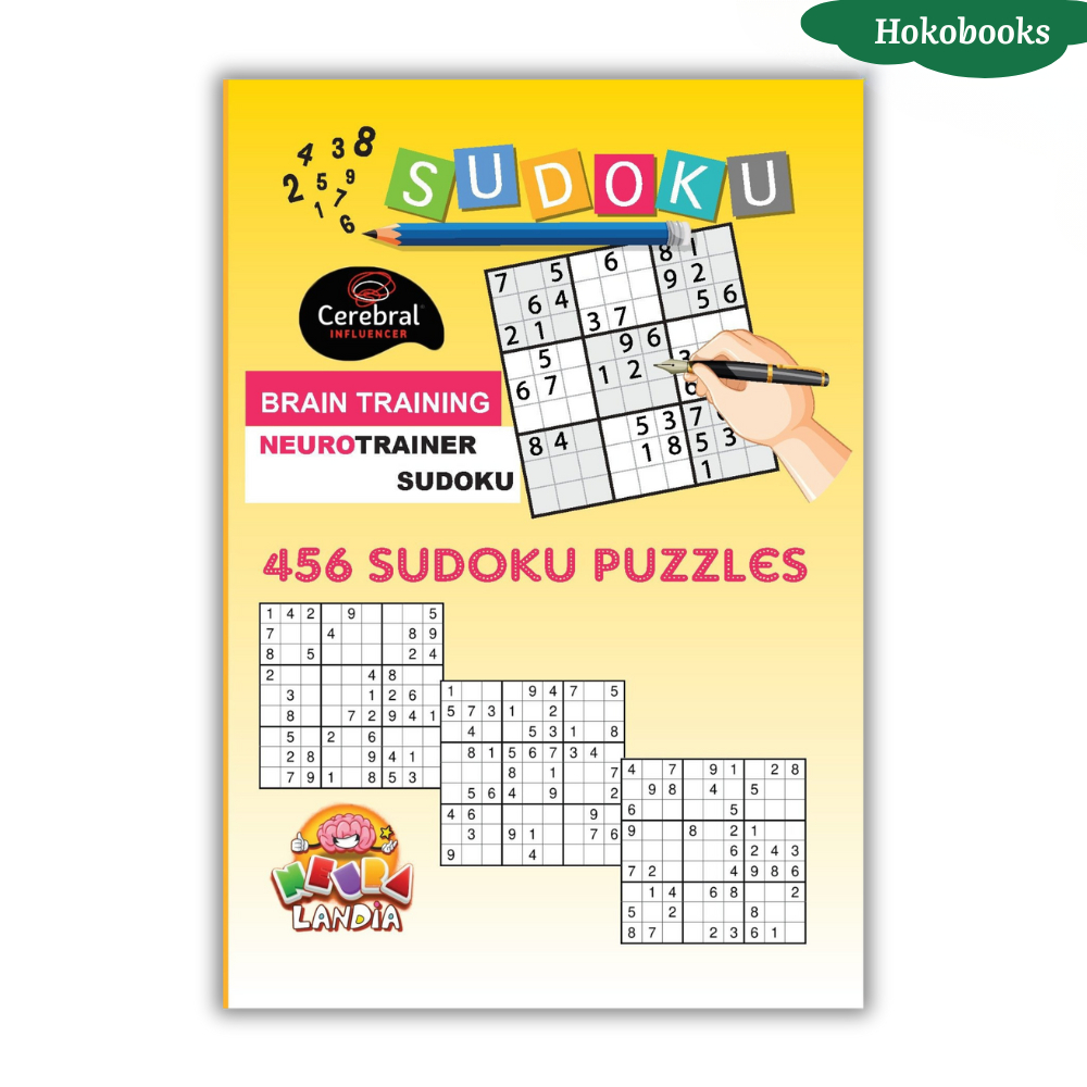 Sách - 456 Sudoku Puzzles - Sách tư duy Neurotrainer có đáp án - In laser