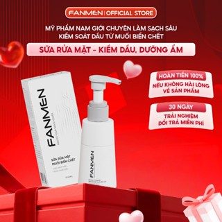 Sữa Rửa Mặt Fanmen Sữa Rửa Mặt Nam Tinh Chất Muối Biển Tự Nhiên Kiểm Soát Dầu Tạo Bọt Mịn Màng Ngăn Ngừa Mụn Bổ Sung BHA
