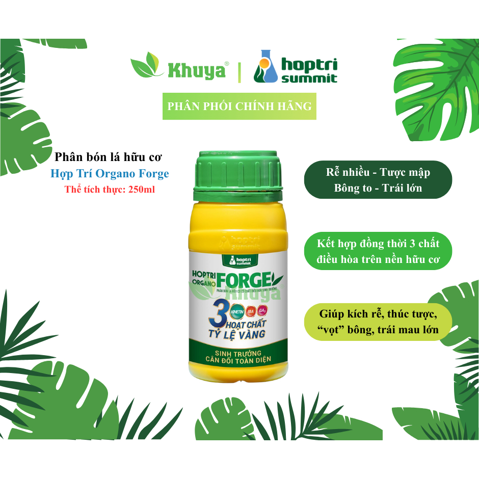 Phân bón lá hữu cơ Hợp Trí Organo Forge 250ml Rễ nhiều - Tược mập - Trái lớn
