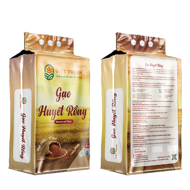GẠO HUYẾT RỒNG - 2KG - ĂN KIÊNG - GẠO VIỆT THỊNH