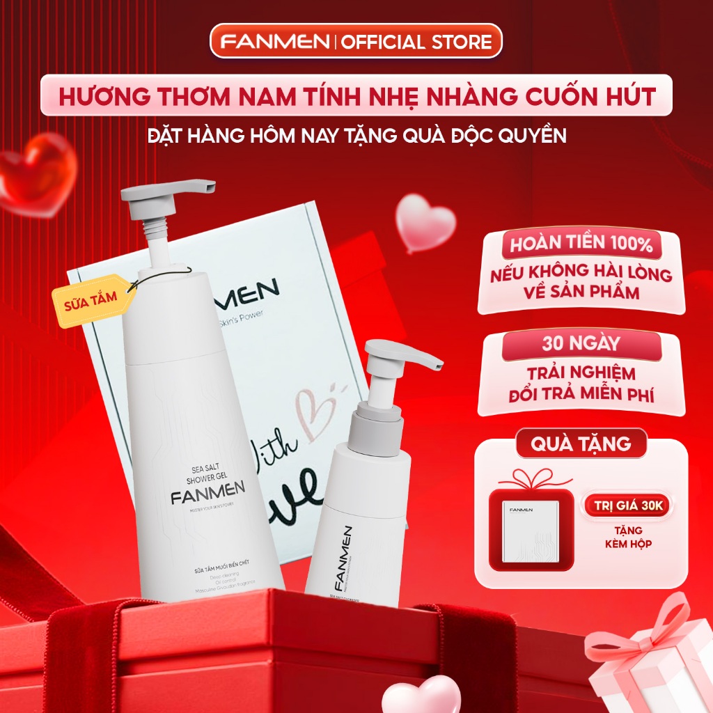 [MUA LÀ CÓ QUÀ] Combo Sữa Rửa Mặt Và Sữa Tắm Nam Fanmen Bộ Sữa Tắm Và Sữa Rửa Mặt Dành Cho Nam Làm S