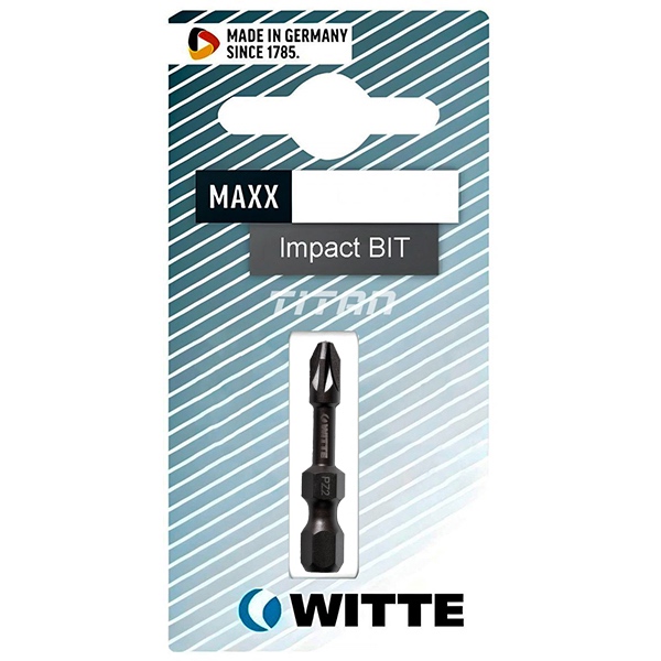 Mũi vít đóng PZ3 WITTE 28381, chuôi lục giác 1/4 inch, dài 38mm, made in Germany
