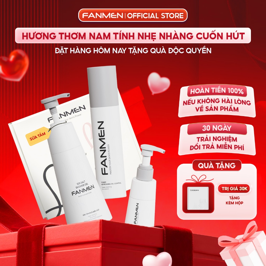 [COMBO LỊCH LÃM] Sữa Rửa Mặt Sữa Tắm Và Nước Cân Bằng Da Fanmen Dành Cho Nam Bộ Sản Phẩm Chăm Sóc Da