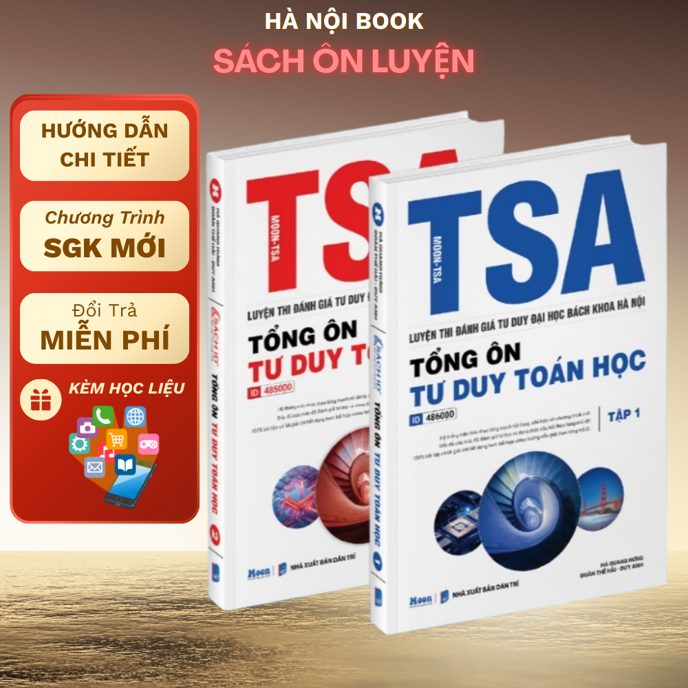 Sách Tổng ôn toán tư duy Bách Khoa Hà Nội TSA, - Đánh giá tư duy - MB