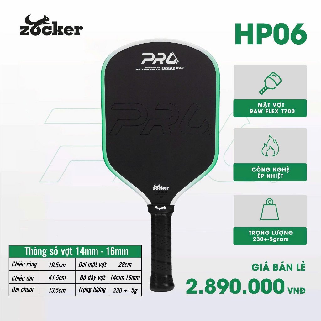 Vợt Pickleball Zocker HP06 Pro