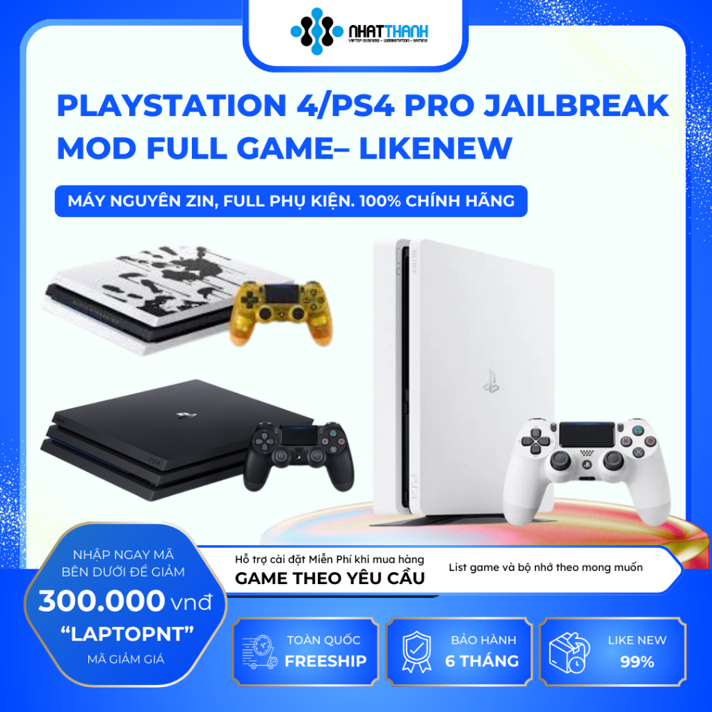 PlayStation 4/PS4 Pro Jailbreak Mod Hắc Ám Full Game | 1TB | FW 9.60 | Likenew | Nhật Thành