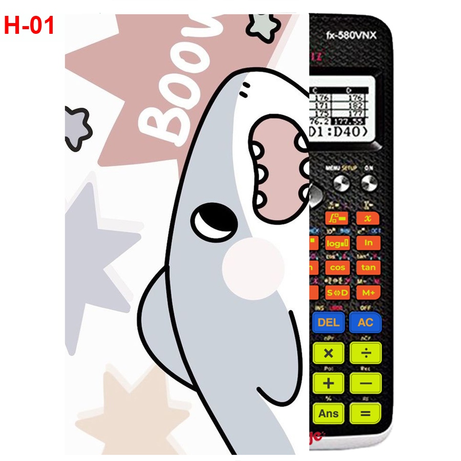 Hình dán Máy tính CASIO fx570, fx580...  Cá Mập